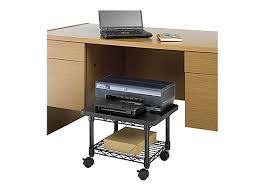 This safco scoot under desk printer stand is a simple and effective way to keep your desk area organized and your electronics nearby. Safco Under Desk Printer Stand 5206bl Furniture Cdw Com