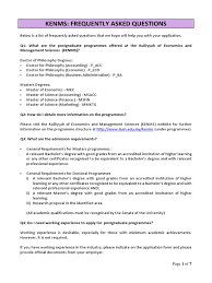 Also a minimum number of earned credits should be acquired in. Kenms Faqs As At 2018 8 9 Academic Degree Postgraduate Education