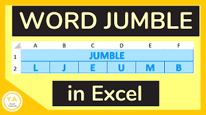 Download this app named word jumble. How To Create A Word Jumble In Excel Make A Word Scramble In Excel Tutorial Youtube