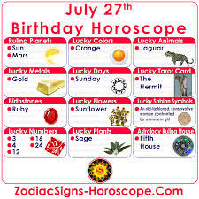 Maybe you would like to learn more about one of these? Zodiac Signs Horoscope Birthday On July 27th Lucky Numbers Days Colors Birthstones Tarot Card Https Www Zodiacsigns Horoscope Com Zodiac Calendar July 27 Zodiac Leo July27birthday July27personality Julybornpersonality Birthdaypersonality