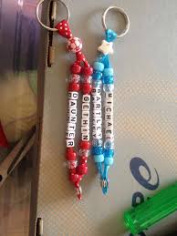 Personalize your jewelry, keychains and more with these white & black alphabet letter beads. 8 Alphabet Beads Keychain Ideas Beaded Keychains Pony Beads Bead Crafts