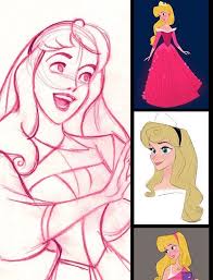 Aurora Original Concept Art Rbti Concept Art Disney Character Sketches Disney Art Style Walt Disney Animation Studios