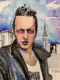 This is not a time to be dismayed. This is punk rock time. This is what Joe  Strummer trained you for” -Henry Rollins 18x24 Watercolor #moonofjupiterart  #punkart #theclash #joestrummer #henryrollins
