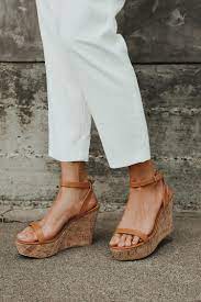 Coach wedge studded sandals for women. Cute Camel Wedges Cork Wedge Sandals Faux Leather Sandals Lulus