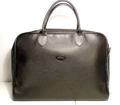 Authentic Longchamp Paris Attache Case Computer Laptop Bag Doctors Satchel Black Pebble Leather Briefcase On Etsy 85 00 Longchamp Bags Bags Fashion Handbags