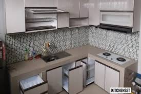 Butter the sides of the mould and coat it with plain flour, remove excess flour. Kitchen Set Aluminium Depok Azka Kitchen Set