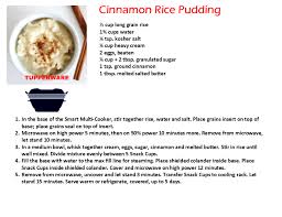 Tupperware Smart Multi Cooker Recipes Cinnamon Rice Pudding Multi Cooker Recipes Tupperware Recipes Tupperware Pressure Cooker Recipes