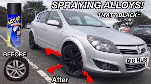 How to plasti dip car rims in matte black. Spraying Alloy Wheels Matte Black Youtube