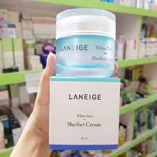 Laneige came out with a new white dew line early this year, which is the renewed version of its white plus renew line. Kem DÆ°á»¡ng Tráº¯ng Da Laneige White Dew Sherbet Cream Myphamchat Com