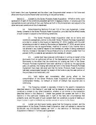 Forth Herein The Loan Agreement And The Other Loan Documents Shall Re