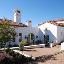 Black And White Spanish Style Home Exterior Red Tile Roof Design Ideas Pictures Remodel And Decor Spanish Style Homes Spanish House House Styles