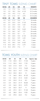 Toms Kids Shoe Size Guide