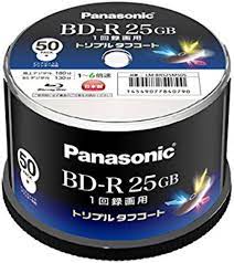 Amazon.co.jp: Panasonic 録画用6倍速ブルーレイディスク 25GB（追記型）スピンドル50枚 LM-BRS25M50S :  パソコン・周辺機器