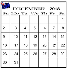 December 2018 Calendar Australia National Holidays National Holiday Calendar Calendar Australia Holiday Calendar
