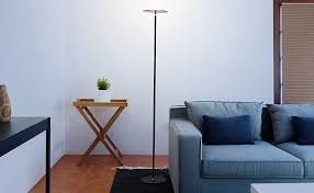 Dimmable led torchiere floor lamp offers three dimmer settings to accommodate your mood ﻿and ﻿lighting needs. Brightech Sky Flux The Very Bright Led Torchiere Floor Lamp For Your Living Room Office Halogen Lamp Alternative With 3 Light Options Incl Daylight Dimmable Modern Uplight Black Amazon Com