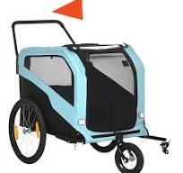 Aosom 2-in-1 Dog Bike Trailer Pet Stroller Carrier for Large Dogs with  Hitch, Quick-release Wheels, Foot Support, Pet Bicycle Cart Wagon Cargo for  ...