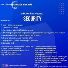 Hanya peserta yang memenuhi persyaratan yang akan diundang ke tahap tes. Lowongan Kerja Security Satpam Outsourcing Atmago