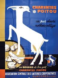 Ang Milcharentes Poitou Un Pur Chevre Noblesse Obligeassociation Des Laiteries Cooperatives Imprimerie Rochelaise La Roch Publicites Retros Affiche Pub Vintage