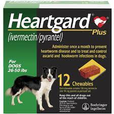 Heartgard Plus Green For Dogs 26-50 Lbs 12 Chews Ep Rx