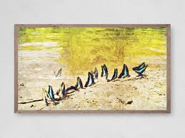 Samsung Frame Tv Art Instant Download Vintage Butterflies On Etsy Framed Tv Modern Art Abstract Art