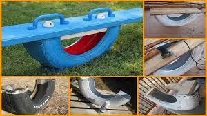 Comment Fabriquer Une Balancoire A Bascule Balancoire A Bascule Balancoire Recycler Des Pneus
