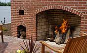 Brick chimney of fancy patterns with insets of herringbone bond. Whitacre Greer Dry Pressed Fired Clay Paving Brick And Firebrick