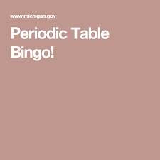 Free Printable Periodic Table Bingo Boards Free Science Resources Periodic Table Bingo Board