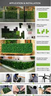 Artificial Boxwood Hedge Fake Vertical Garden Green Wall Ivy Mat Fence Artificial Vertical Garden Vertical Garden Vertical Garden Wall