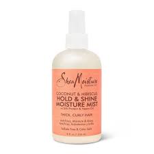 Sheamoisture Hold And Shine Moisture Mist For Thick Curly Hair Coconut And Hibiscus 8 Fl Oz Target