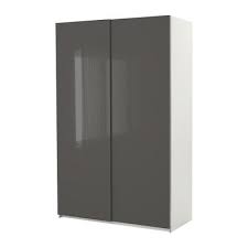 White armoire / storage cabinet $100 (greenbelt) pic hide this posting restore restore this posting. Pax Wardrobe With Sliding Doors Pax Hasvik High Gloss Gray White 150x43x236 Cm S19905828 Reviews Price Comparisons