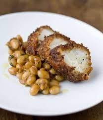 Monkfish With Chorizo Crust Spiced Beans Great British Chefs Recipe Monkfish Recipes Recipes Food