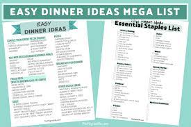 And most all of these dinner ideas require 10 minutes of prep (yay less dishes) and are ready in 40 minutes or less! Easy Dinner Ideas Mega List This Pilgrim Life