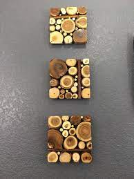Urban Wood Slice Wall Decor Wood Slice Set Of 3 Rustic Wall Etsy Wood Art Projects Wood Slices Wood Slice Crafts