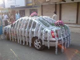 Again No Flowers But Too Funny Wedding Car Decorations Car Decor Wedding Car