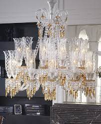 Crystal semi flush mount close to ceiling lights. Baccarat Crystal Lighting