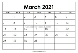 March 2021 Printable Calendar Template July Calendar February Calendar Printable Calendar Template