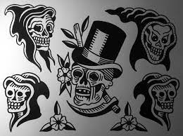 Tattoojoris Flash Skull Old School Tattoo Designs Traditional Tattoo Art Tattoo Stencils