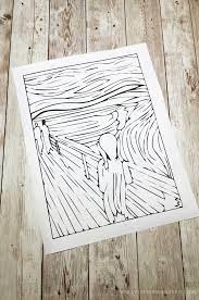 Munch's the scream was painted in 1893. Edvard Munch The Scream Painting For Kids Printable Included Messy Little Monster