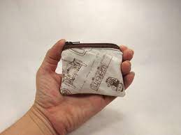 Antique Car Zipper Pouch Auto Coin Purse Diagram Cash Wallet Mechanic Zipper Pouch Cream Brown Old Car Accessory Gift Coin Purse Zipper Pouch Pouch