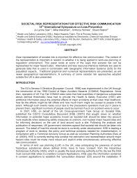 Pdf Societal Risk Representation For Effective Risk Communication