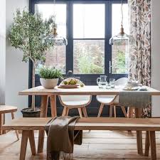 This cleverly engineered piece is great for small spaces. Croft Collection Lorn Dining Table Benches The Furniture Co