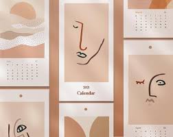 New 2021 Illustration Wall Calendar A4 Calendar 2021 Calendar 2021 Minimal Calendar Burnt Orange Modern Art Contemporary Art 2021 In 2020 Illustration Wall Minimal Calendar Wall Calendar