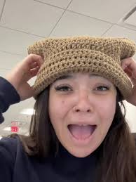 tried to make a cat beanie 😭 #crochet #crochetfailt #crafts #crochetfail