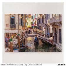 Maybe you would like to learn more about one of these? Scenic View Of Canal And A Bridge In Venice Italy Jigsaw Puzzle Zazzle Com Scenic Views Scenic City Landscape
