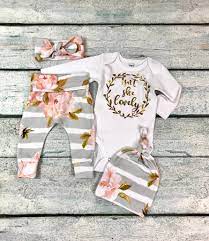 Newborn Girl Coming Home Outfit Baby Girl Isn T She Lovely Floral Set Baby Fashion Girl Newborn Girls Coming Home Outfit Baby Girl Clothes Winter
