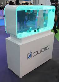 Pulse 280 Jellyfish Aquarium Containing Blue Blubber Jellyfish Made By Cubic Aquarium Systems Jellyfish Aquarium Aquarium Jellyfish Tank
