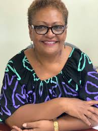 Natural Beauty is the Best Beauty”- Doreen Mitchell #SPOTTED in our Two  tone Lase Top. #SamsonLeeDesigns #LasePrint #SupportingFijiMade #Beautiful