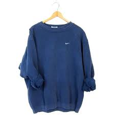Vintage Navy Blue Nike Sweatshirt Slouchy Athletics Work Out Sports Sporty Sweater Oversize Hi Vintage Sweatshirt Oversized Sweatshirt Outfit Sweatshirt Outfit