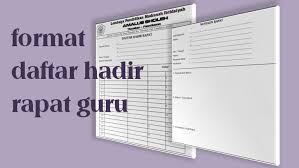 22 mei 2020 waktu : Contoh Format Daftar Hadir Rapat Guru Lengkap Dengan Notulen Format Word Doc