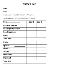 Editable Daily Goal Chart Data Tracker For Fba Iep